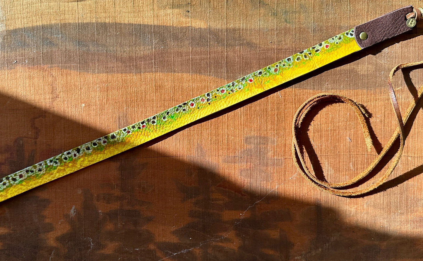 Bridger Leather Brown Trout Hatband