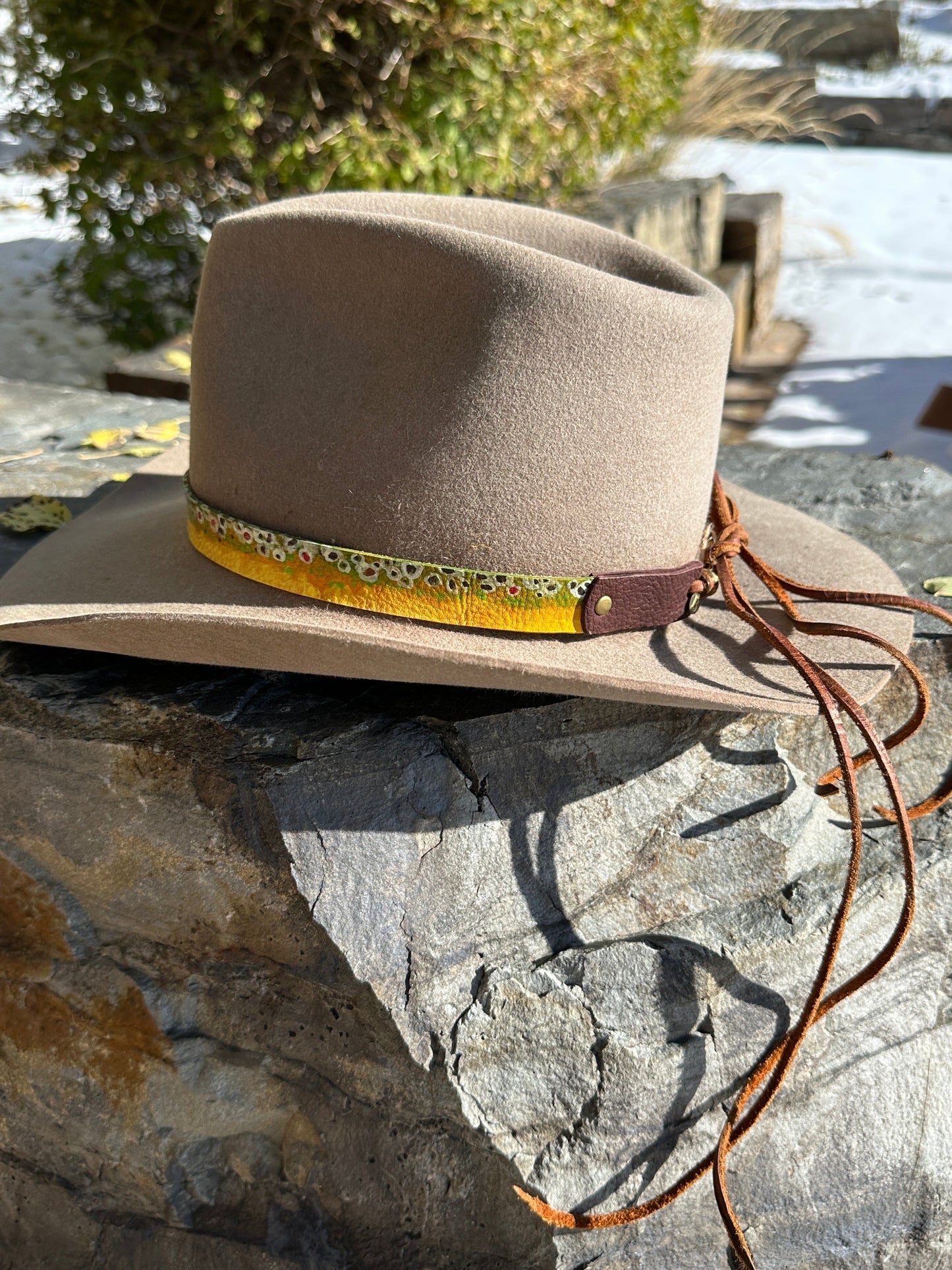 Bridger Leather Brown Trout Hatband