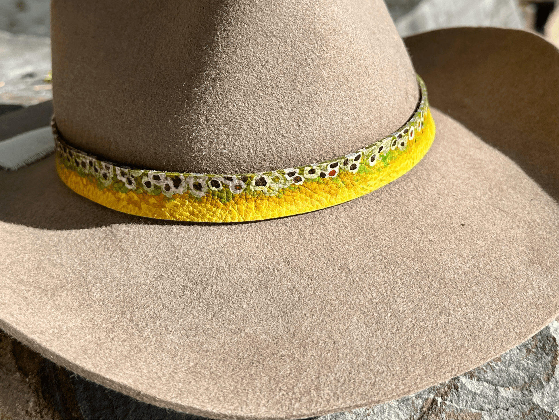 Bridger Leather Brown Trout Hatband