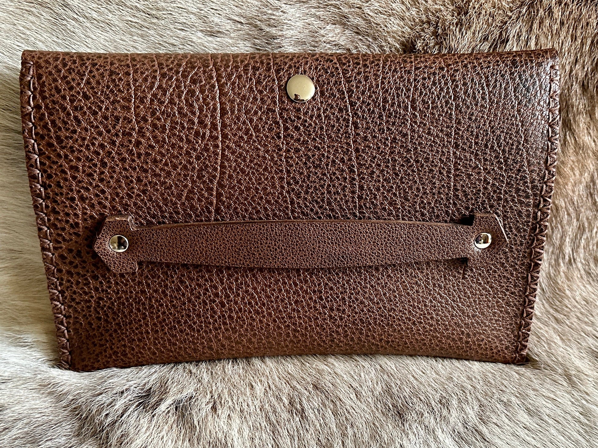 Bridger Leather Clutch Buffalo & Crocodile Clutch Bag