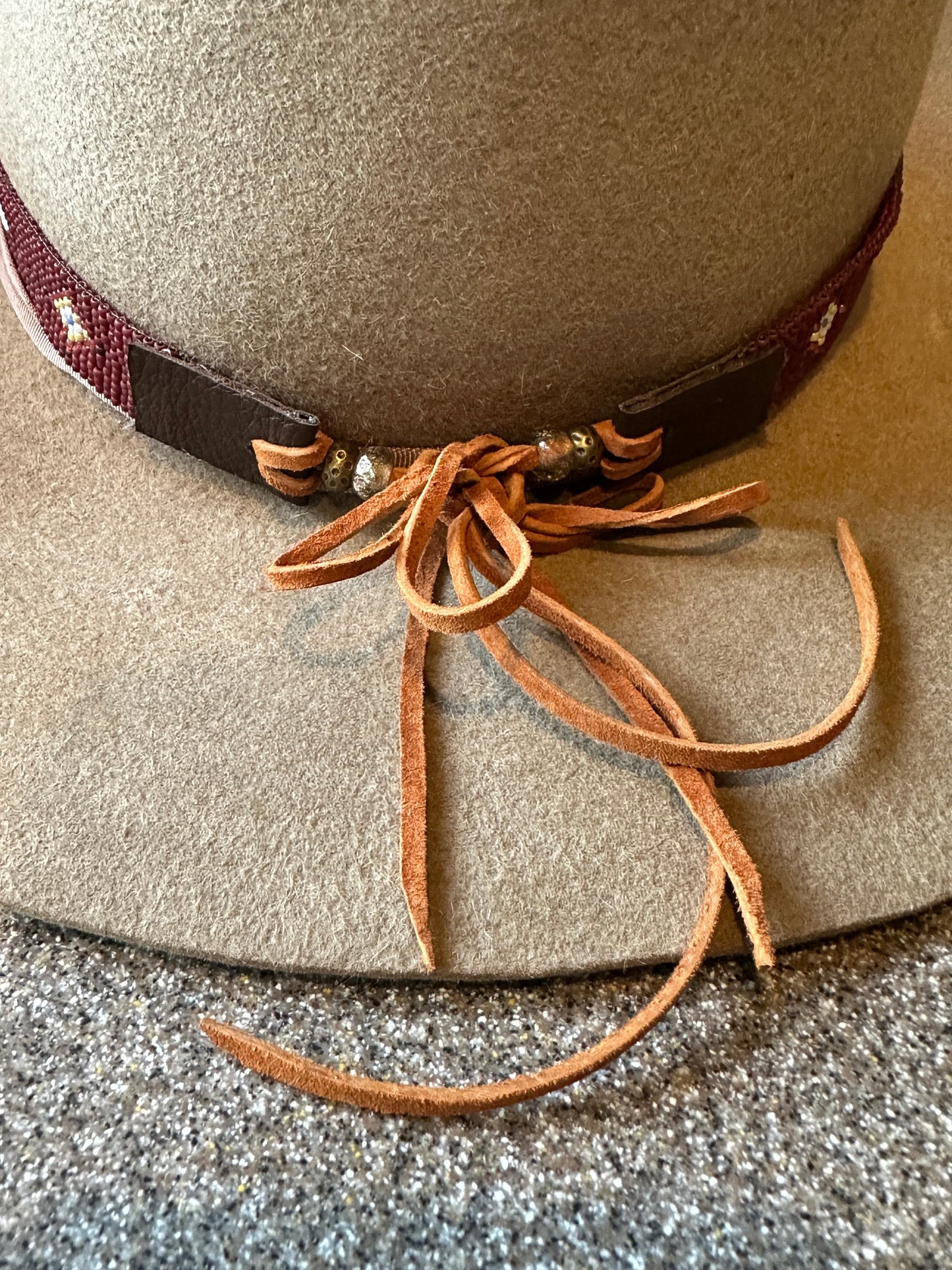 Bridger Leather Feather Hatband